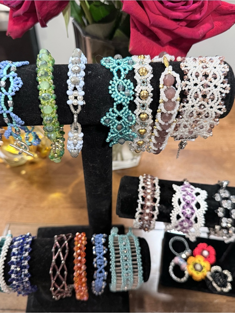 Handmade Beaded Bracelets & Rings Set - Multicolor - Picture 6 of 6
